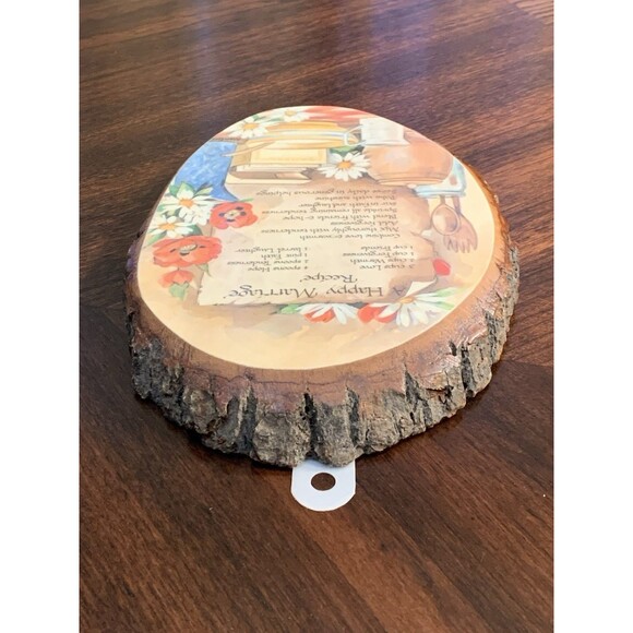 Wood Plaque Decor Happy Marriage Recipe Multnomah Falls Oregon Decoupage - Picture 6 of 10